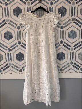 Cartolina Nantucket White Eyelet Dress